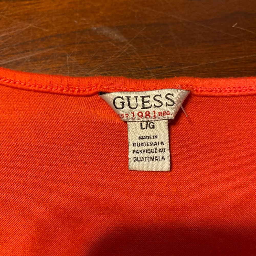 Guess Vibrant Orange Short Sleeve Tee - Picture 4 of 4